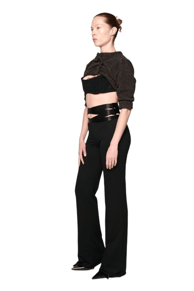 Shrunken Wool Cardigan - Brown