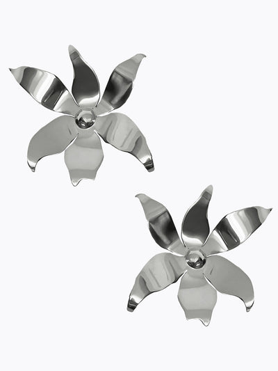 BIG ESTELLE EARRINGS SILVER-EYLAND-APOC STORE