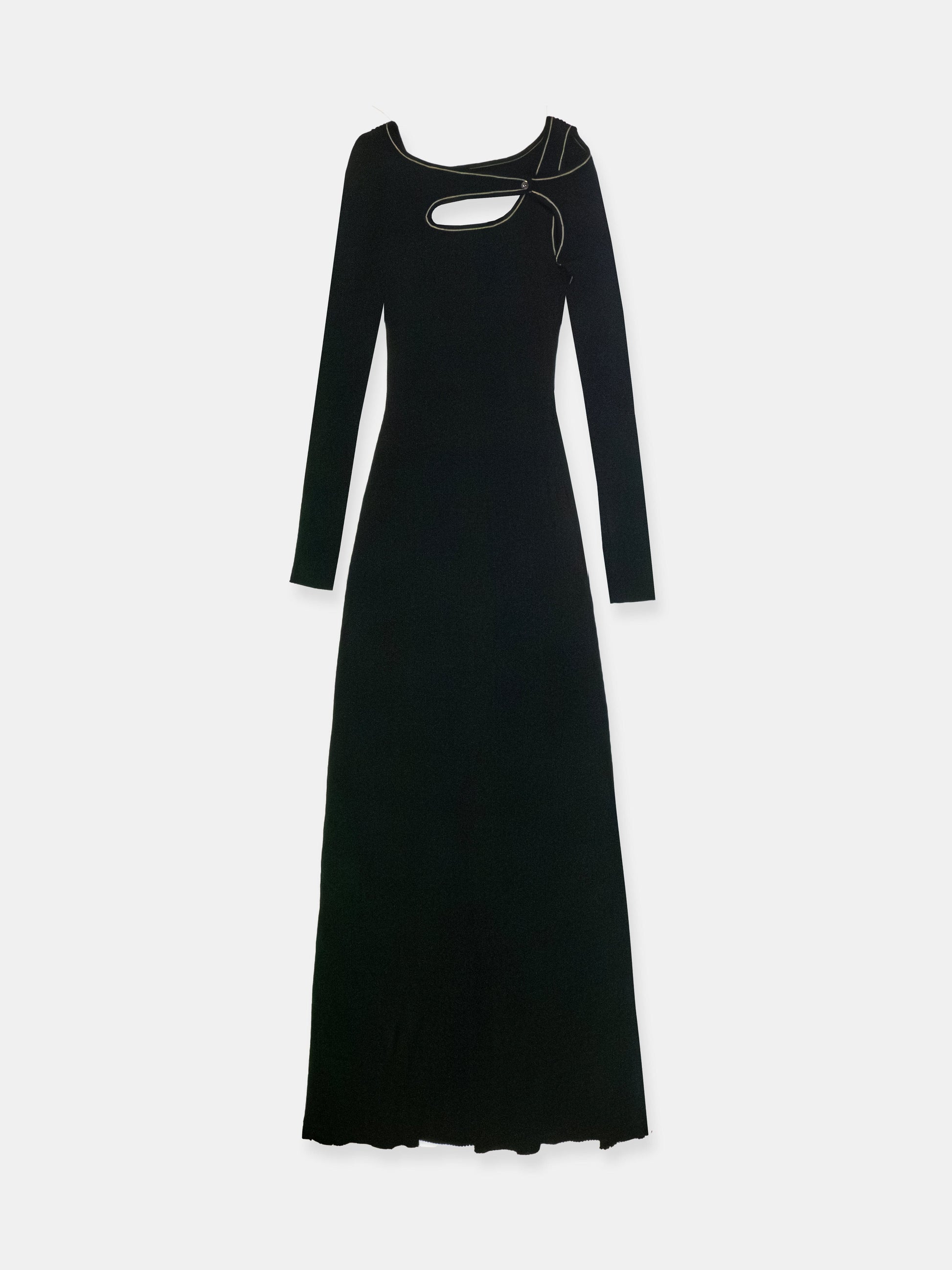 Score Knit Maxi Dress Black-René Scheibenbauer-APOC STORE