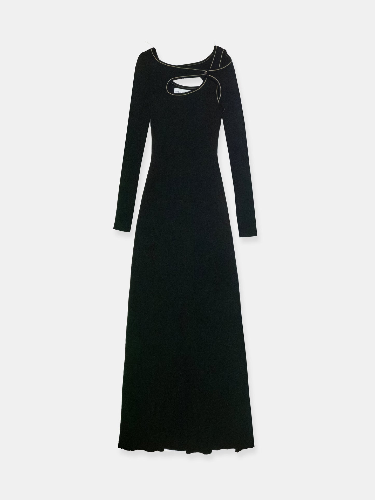Score Knit Maxi Dress Black-René Scheibenbauer-APOC STORE