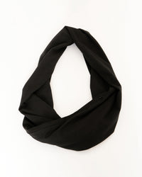 Black Cotton Twist Scarf Bag-arc us arkus-APOC STORE