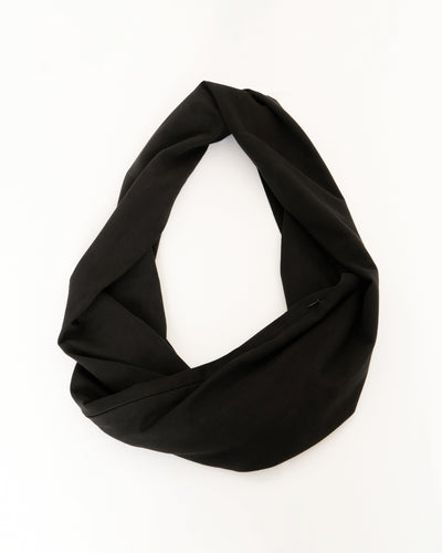 Black Cotton Twist Scarf Bag-arc us arkus-APOC STORE