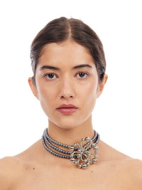 Bloom Armor Choker - Silver-1CONCEPT-APOC STORE