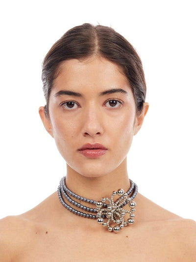 Bloom Armor Choker - Silver-1CONCEPT-APOC STORE