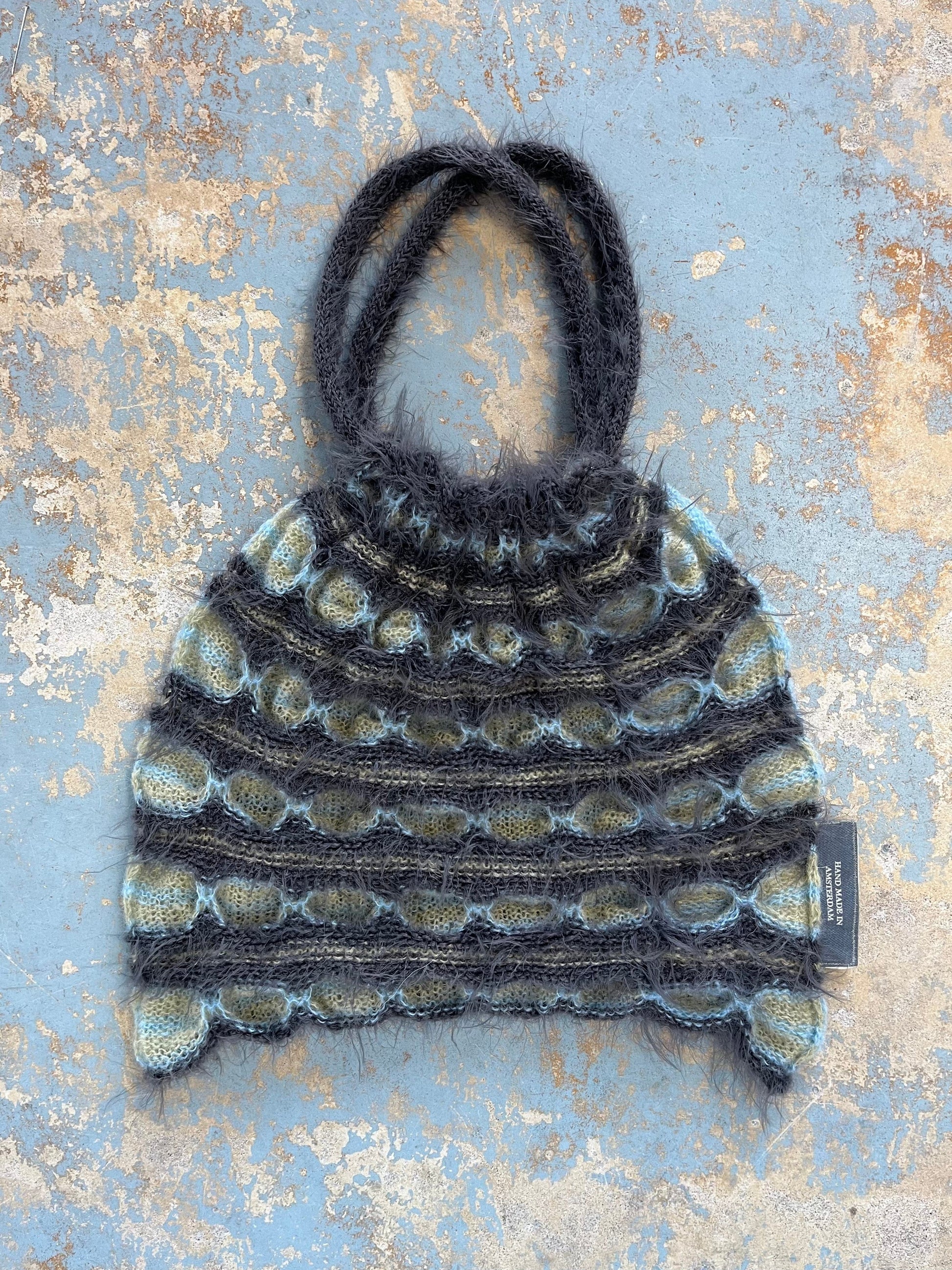 Reversible Knitted Bag Blue-deparel-APOC STORE