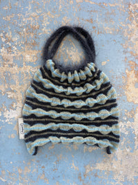 Reversible Knitted Bag Blue-deparel-APOC STORE