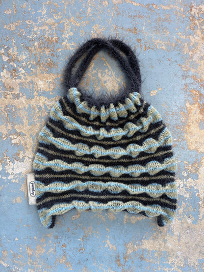 Reversible Knitted Bag Blue-deparel-APOC STORE
