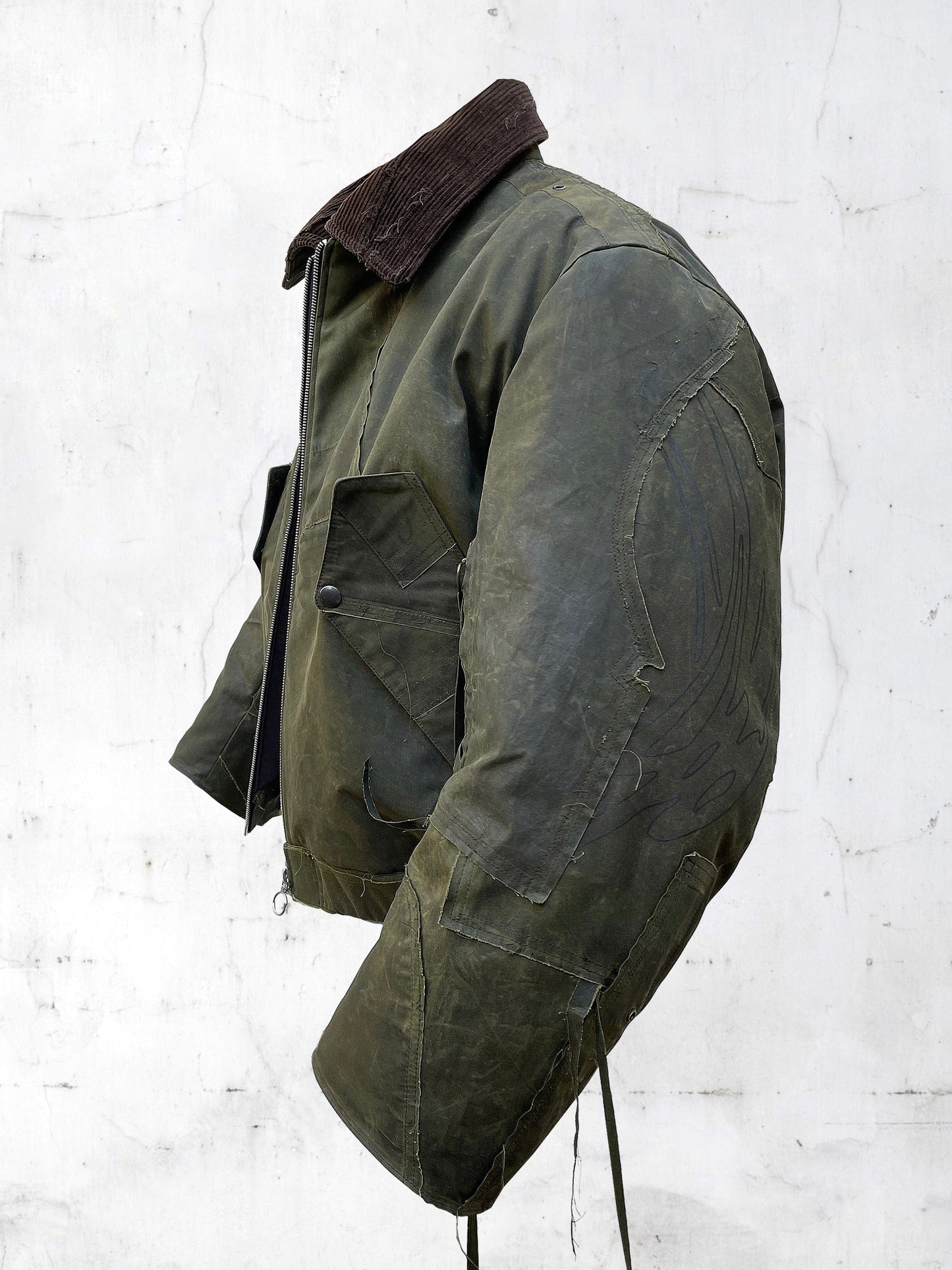 PATCHWORK BOMBER JACKET VERT-UNDER THE SIGN-APOC STORE