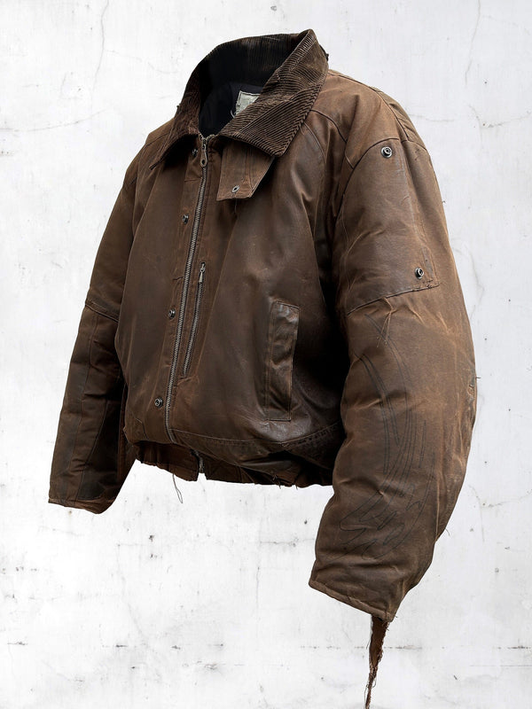 PATCHWORK BOMBER JACKET MARRON-UNDER THE SIGN-APOC STORE