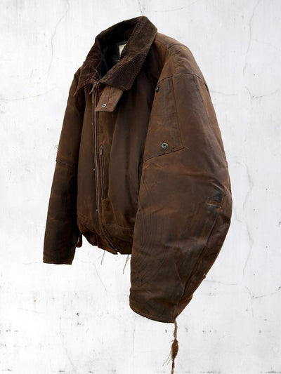 PATCHWORK BOMBER JACKET MARRON-UNDER THE SIGN-APOC STORE