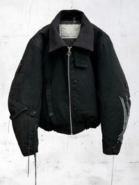 PATCHWORK BOMBER JACKET NOIR-UNDER THE SIGN-APOC STORE