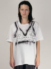 Bra T-shirt white-Kenza Iatrides-APOC STORE