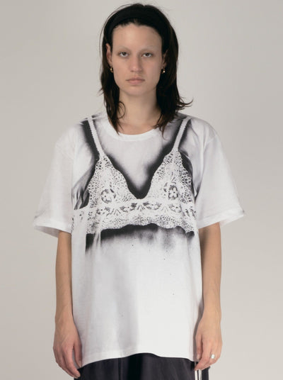 Bra T-shirt white-Kenza Iatrides-APOC STORE