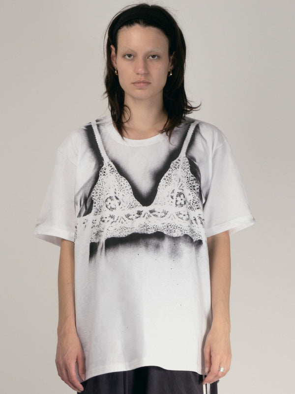 Bra T-shirt white-Kenza Iatrides-APOC STORE