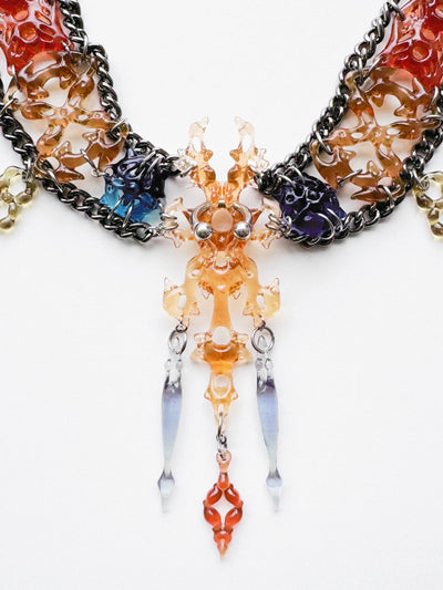 Hare bone necklace Light-886lab-APOC STORE