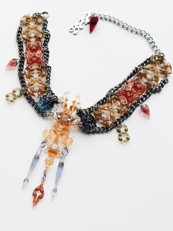 Hare bone necklace Light-886lab-APOC STORE