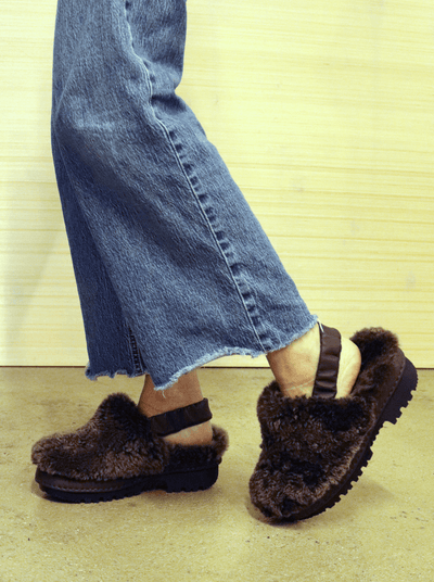 Brown Fur Mules-Hernán Guardamagna-APOC STORE