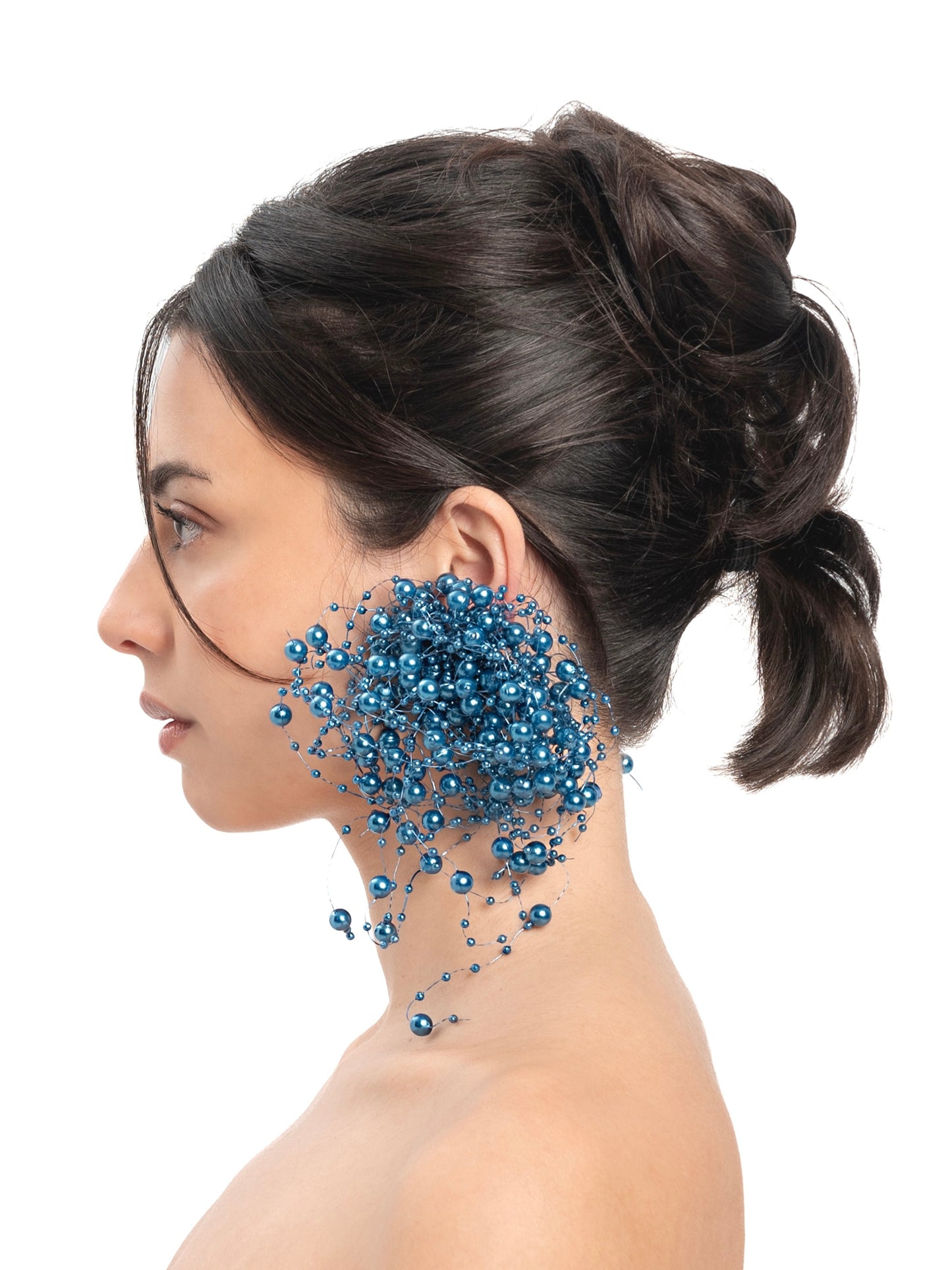 Bubble Bath Earrings - Petroleum Blue-1CONCEPT-APOC STORE