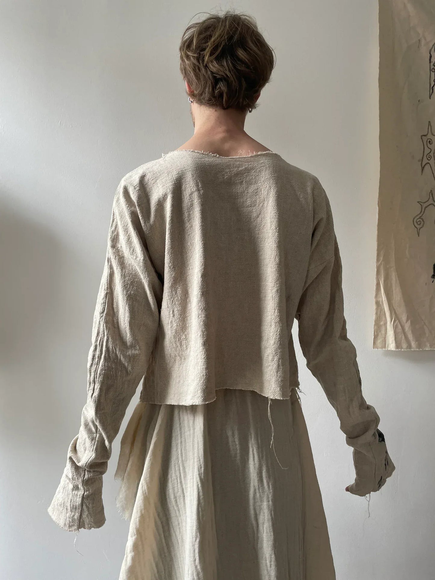 hythe linen top-Snake Divine-APOC STORE