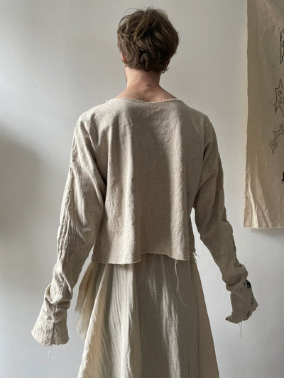 hythe linen top-Snake Divine-APOC STORE