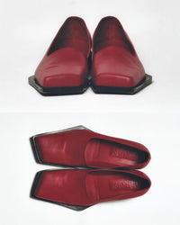 Red slashed loafers-Sung Ju-APOC STORE