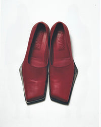 Red slashed loafers-Sung Ju-APOC STORE