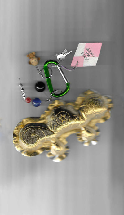 CORNER FLOWER KEYCHAIN GOLD-Fior di Latte-APOC STORE