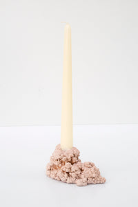 1 of 1 Cauliflower calcite candle holder small pink-Elissa Lacoste-APOC STORE