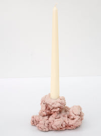 1 of 1 Cauliflower calcite candle holder medium pink-Elissa Lacoste-APOC STORE