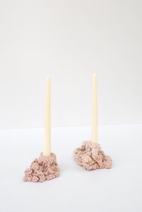 1 of 1 Cauliflower calcite candle holder medium pink-Elissa Lacoste-APOC STORE