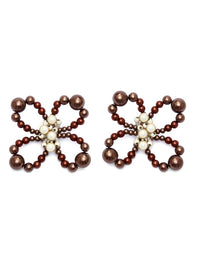 Candy Earrings - Chocolate/ Reflective Beige-1CONCEPT-APOC STORE