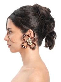 Candy Earrings - Chocolate/ Reflective Beige-1CONCEPT-APOC STORE