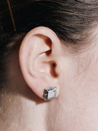 Princess-Cut Fake diamond Stud Large-MQT-APOC STORE