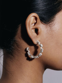 Solid stone hoops - textured large-MQT-APOC STORE