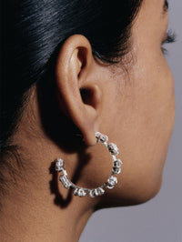 Solid stone hoops - textured large-MQT-APOC STORE