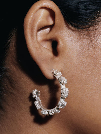 Solid stone hoops - textured large-MQT-APOC STORE