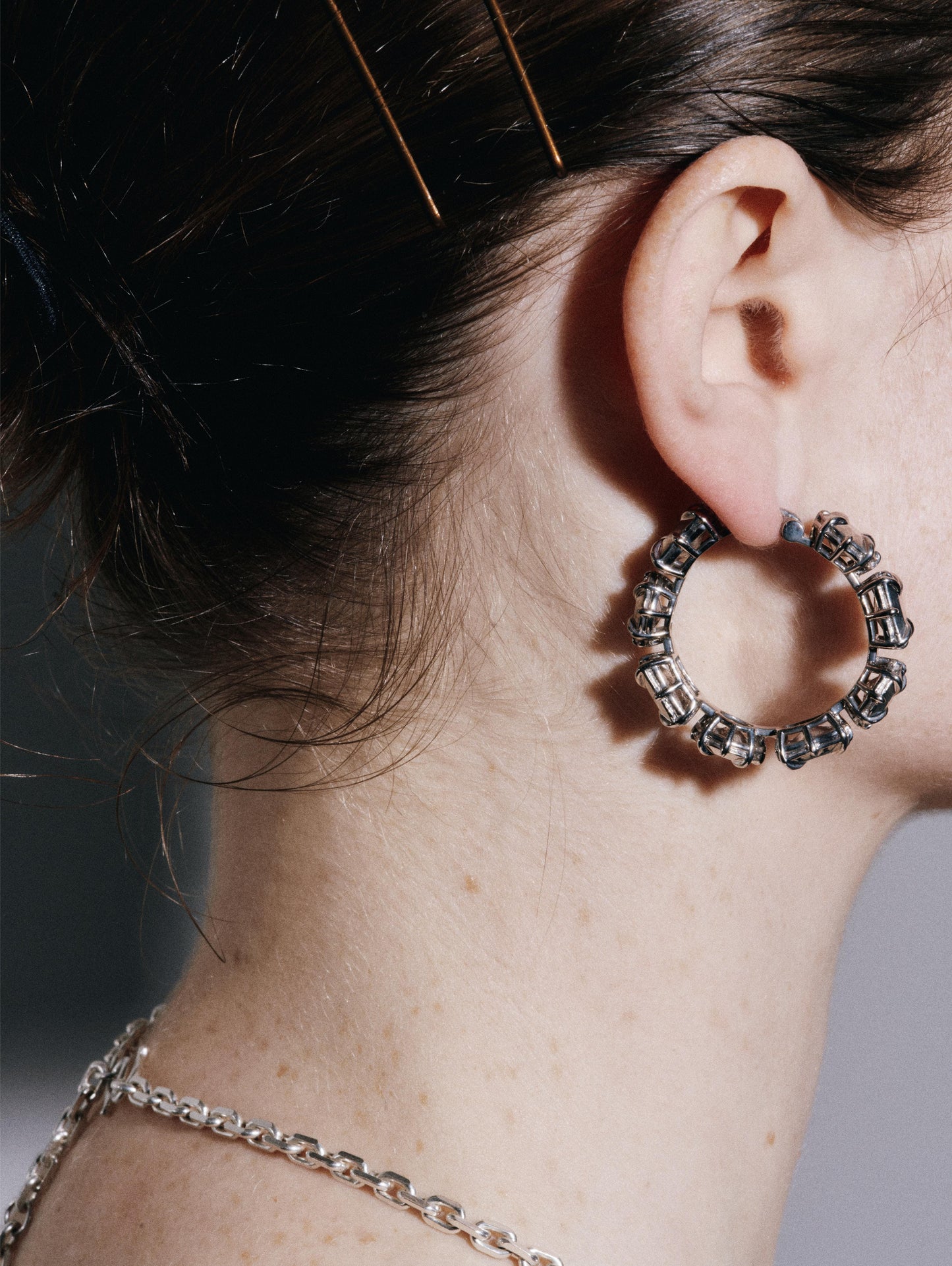 Solid stone hoops - polished large-MQT-APOC STORE