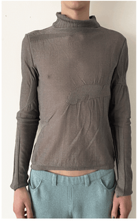 Scar turtleneck - grey-Khanh Brice Nguyen-APOC STORE