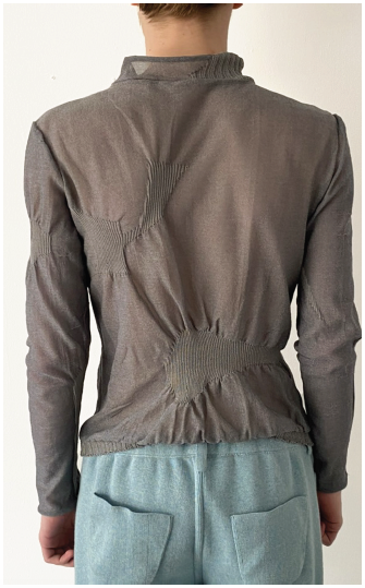 Scar turtleneck - grey-Khanh Brice Nguyen-APOC STORE