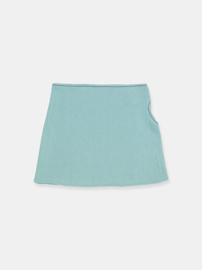 Score Knit Mini Skirt Celadon-René Scheibenbauer-APOC STORE