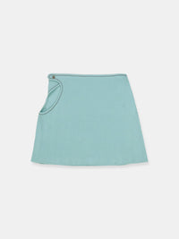 Score Knit Mini Skirt Celadon-René Scheibenbauer-APOC STORE
