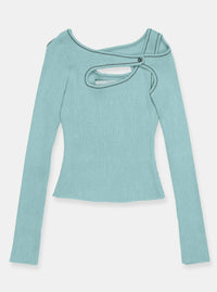 Score Knit Top Celadon-René Scheibenbauer-APOC STORE