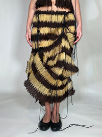 Chevron pleated skirt-Alexandra Larrabure-APOC STORE
