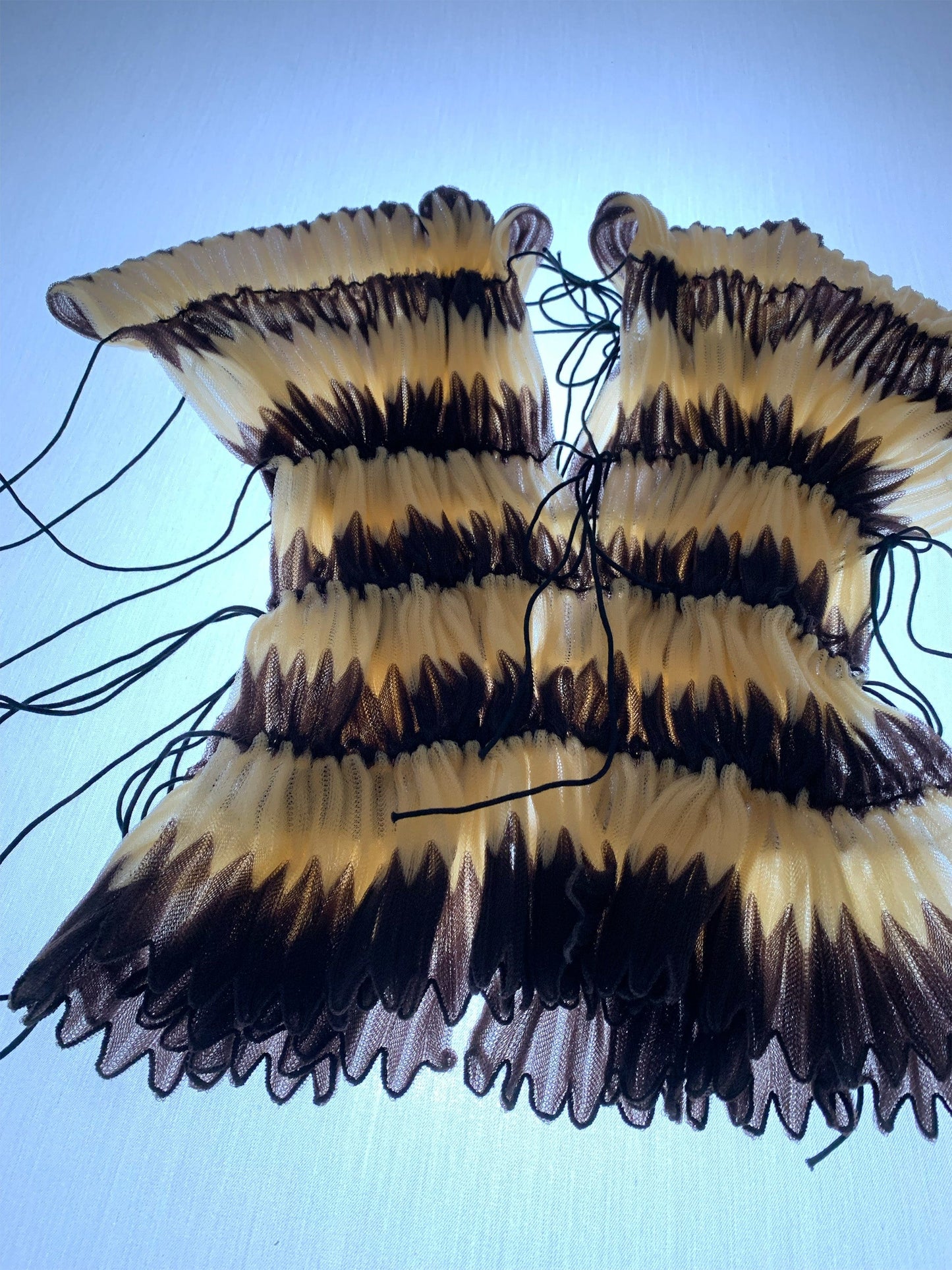 Chevron pleated vest-Alexandra Larrabure-APOC STORE