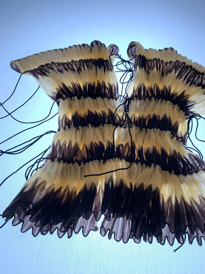 Chevron pleated vest-Alexandra Larrabure-APOC STORE