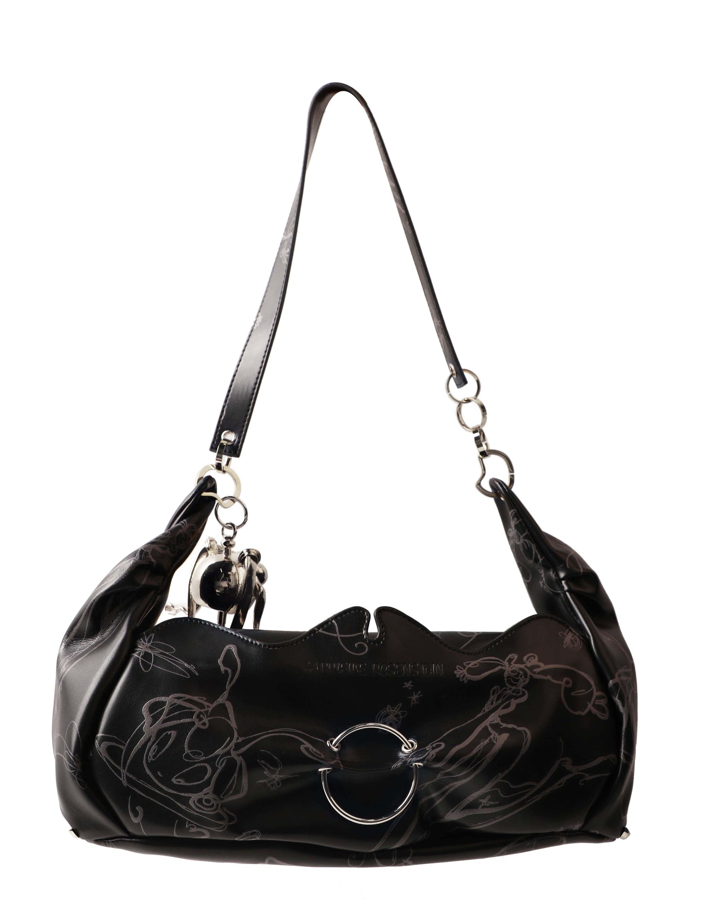 Charcoal charm bag-Gabrielle Rosenstein-APOC STORE