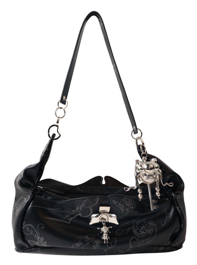 Charcoal charm bag-Gabrielle Rosenstein-APOC STORE