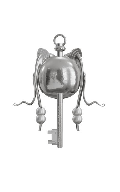 Key charm Silver-Gabrielle Rosenstein-APOC STORE