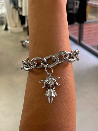 Lil charm bracelet Silver-Gabrielle Rosenstein-APOC STORE