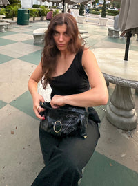 Charcoal charm bag-Gabrielle Rosenstein-APOC STORE